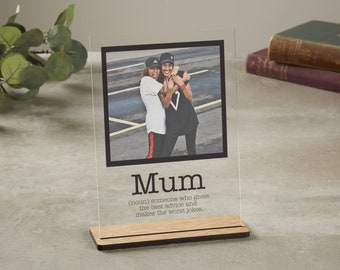 Regalo con foto para mamá / Regalo con foto para el día de la madre / Regalo de cumpleaños para mamá / Regalo de la hija / Placa con foto personalizada / Regalo para ella