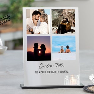 Personalised Photo Print Plaque With Custom Title and Message, Family Photo Frame, Gift for Her, Gift For Him, Christmas Photo Gifts