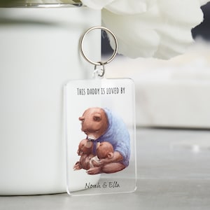 Papa Bär Geschenk, Mama Bär Geschenk, Vatertagsgeschenk von Kindern, Kindern, Vatertags-Schlüsselring Geschenk, alles Gute zum Geburtstag Papa Geschenk