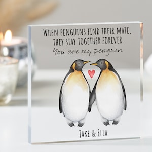 When penguins find their mate gift, anniversary gift, personalised you're my penguin, gifts for her, gifts for him, gift for special one