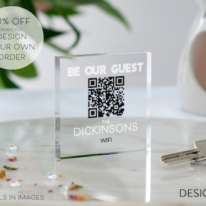 Personalised Wifi Sign | QR Code Scanner | Guest Wifi Password | Wifi Password Sign | What’s The Wifi Code | Wifi Block | New Home Decor
