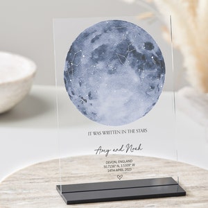 Mappa stellare personalizzata per data matrimonio, regalo costellazione personalizzato con supporto, occasione speciale, regalo anniversario, regalo per lei, regalo per lui,