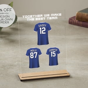 Football Family Dreamteam | Personalised Football Plaque | Family Footbal | Gift for Him | Custom Football Print | Gift for Dads Birthday
