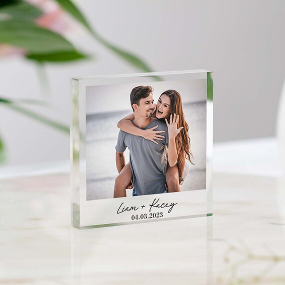 Regalo fotografico personalizzato, cornice per foto regalo di San Valentino, regalo personalizzato per coppia, regalo per fidanzato, regalo per fidanzata, regalo di anniversario - Italia