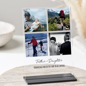 Vater & Tochter personalisierte Fotoplakette, Geschenk von Tochter, Geschenk von Vater, Tochter Geschenk, alles Gute zum Geburtstag Vater, Vatertagsgeschenk