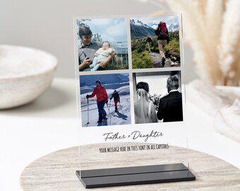 Father & Daughter Personalised Photo Plaque, Gift from Daughter, Gift from Dad, Daughter Gift, Happy Birthday Dad, Fathers Day Gift