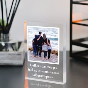 Gift for Dad | Personalised Photo Plaque | Personalised Photo | Fathers Day Gift | Gift for Him | Custom Acrylic Photo Print | Dad Gift