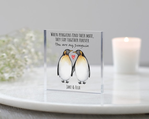 2x Pinguine Hug Plüschtiere - Positive Geschenke Für Freunde & Paare