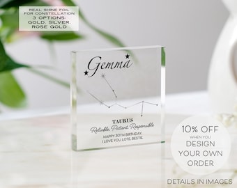 Regalo para Tauro / Regalo de cumpleaños para Tauro / Regalo del zodíaco / Regalo del horóscopo / Regalo para abril / Regalo para mayo / Regalo personalizado para Tauro