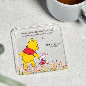 Winnie de Poeh leraar kerstcadeau, cadeau voor leraren, cadeau voor onderwijsassistent, het maakt zo'n verschil Cadeau voor leraren