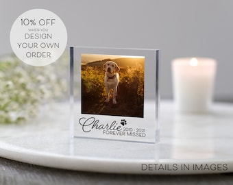 Haustier-Denkmal | Hunde-Denkmal | Haustier-Verlust Geschenk | Haustier-Gedenkrahmen | Katze Gedenktafel | Für immer vermisst