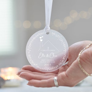 Ornamento personalizzato per la prima casa, Natale nella nuova casa 2023, regalo per la nuova casa, regalo di Natale per la prima casa, regalo di Natale, ornamento di Natale