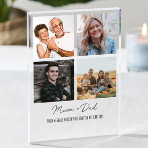 Personalised Photo Gifts for Mum & Dad, Gift for Parents, Custom Photo Portrait Gift for Mum and Dad, Photo Christmas Gift for Parents