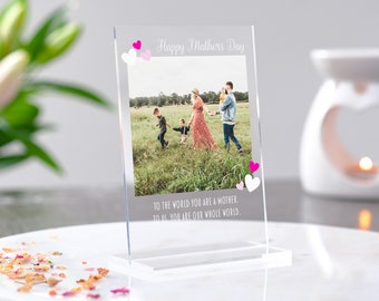 Bloque de fotos personalizado/placa/regalo para el día de la madre/regalo para mamá/regalo con foto para mamá/regalo con foto para el día de la madre