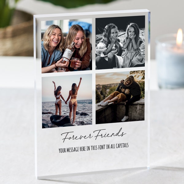 Personalised Best Friend Photo Print Gift, Custom Gift with Photo for Best Friend, Soulmates, Best Friend Birthday, Friend Christmas Gift