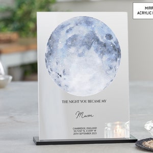 Regalo per la festa della mamma, costellazione personalizzata con supporto, mappa delle stelle delle costellazioni, regalo per la mamma, festa della mamma, mappa delle stelle, diventa mamma