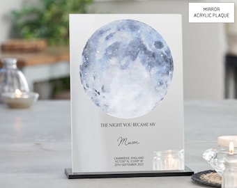 Mother's Day Gift, Personalised Constellation with Stand, Constellation Star Map, Gift for Mum, Mothers Day, Star Map, Became a Mum