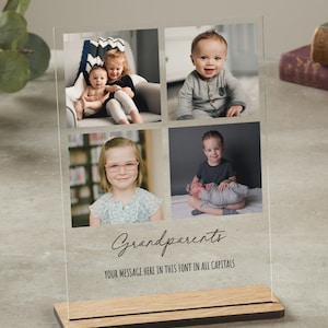 Grandparents Gift, Custom Family Photo Print of Grandchildren, Nanny, Grandma Grandpa Gift from Grandchildren, Grandparents Christmas Gift