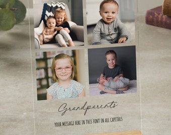 Grandparents Gift, Custom Family Photo Print of Grandchildren, Nanny, Grandma Grandpa Gift from Grandchildren, Grandparents Christmas Gift