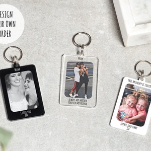 Mum Gift, Personalised Mum Mom Keyring Keychain, Mum Custom Photo Gift, Birthday Gift for Mum, Acrylic Plaque, Christmas Gift for Mum