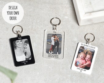 Mum Gift, Personalised Mum Mom Keyring Keychain, Mum Custom Photo Gift, Birthday Gift for Mum, Acrylic Plaque, Christmas Gift for Mum