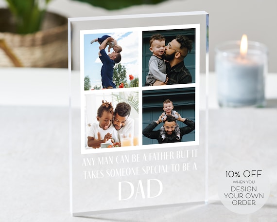 Cadeau Pour Papa – Cadeau Anniversaire Papa, Plaque Acrylique Cadeau Pour  Papa D