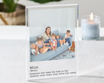 Placa con foto personalizada para regalar a mamá, regalo con foto para el día de la madre, regalo de cumpleaños para mamá, impresión familiar para mamá, regalo con foto divertido para mamá