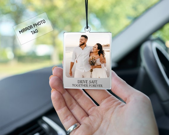 Personalized photo pendant car accessories gift couple custom picture car  mirror car interior pendant decoration