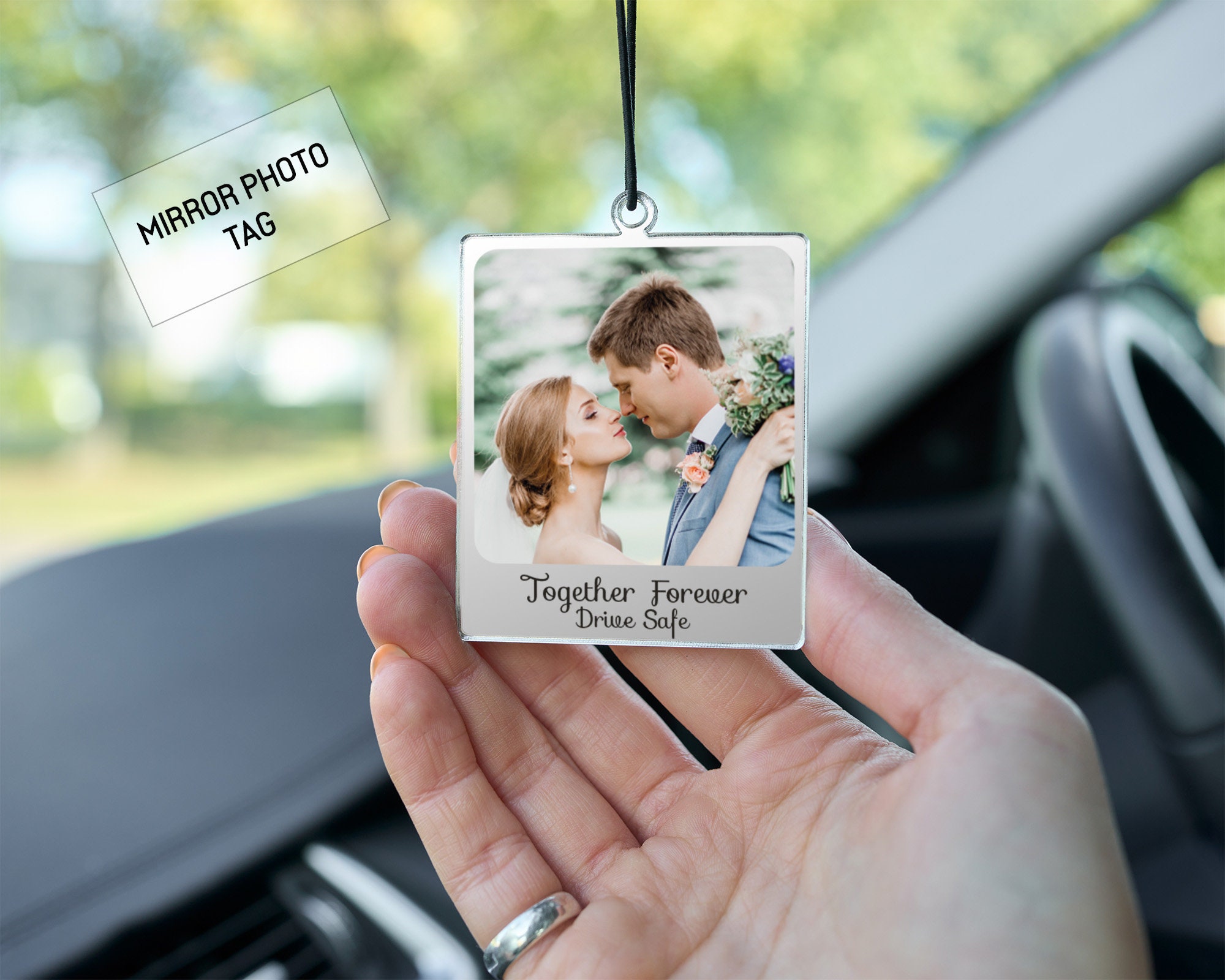 Personalized Photo Crystal Car Hanging Ornaments Interior  Custom Car Accessories for Women Men Valentine's Day Gift for Her/Him Pendant  Hanging Picture Frame for Car (Cube) : Automotive