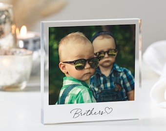 Personalised Photo Gift for Brother, Christmas Gift for Brother, Keepsake Gift, Gift from Brother, Birthday Gift Brother, Acrylic Block
