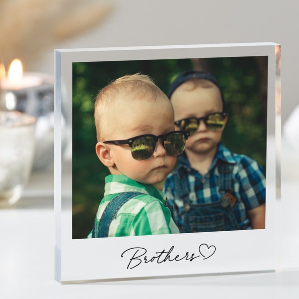 Personalised Photo Gift for Brother, Christmas Gift for Brother, Keepsake Gift, Gift from Brother, Birthday Gift Brother, Acrylic Block
