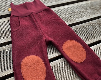 Walkhose Woll-Hose Pumphose Schurwolle Walk Bordeaux & Rost und viele Farben !!