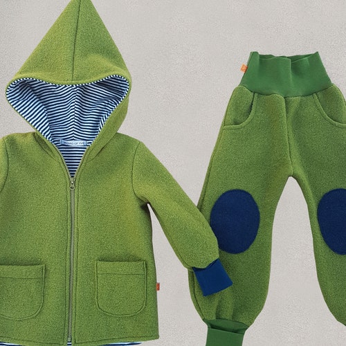 Walk shops Set // Walk Jacket or Walk Coat & Walk Pants Pants Virgin Wool Olive Green-Blue