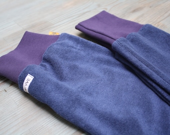 Comfortable terry pants jogging pants leggings dark blue-purple//color as desired!!