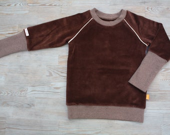 70s old school retro sweater Nicki chocolate brown - mud