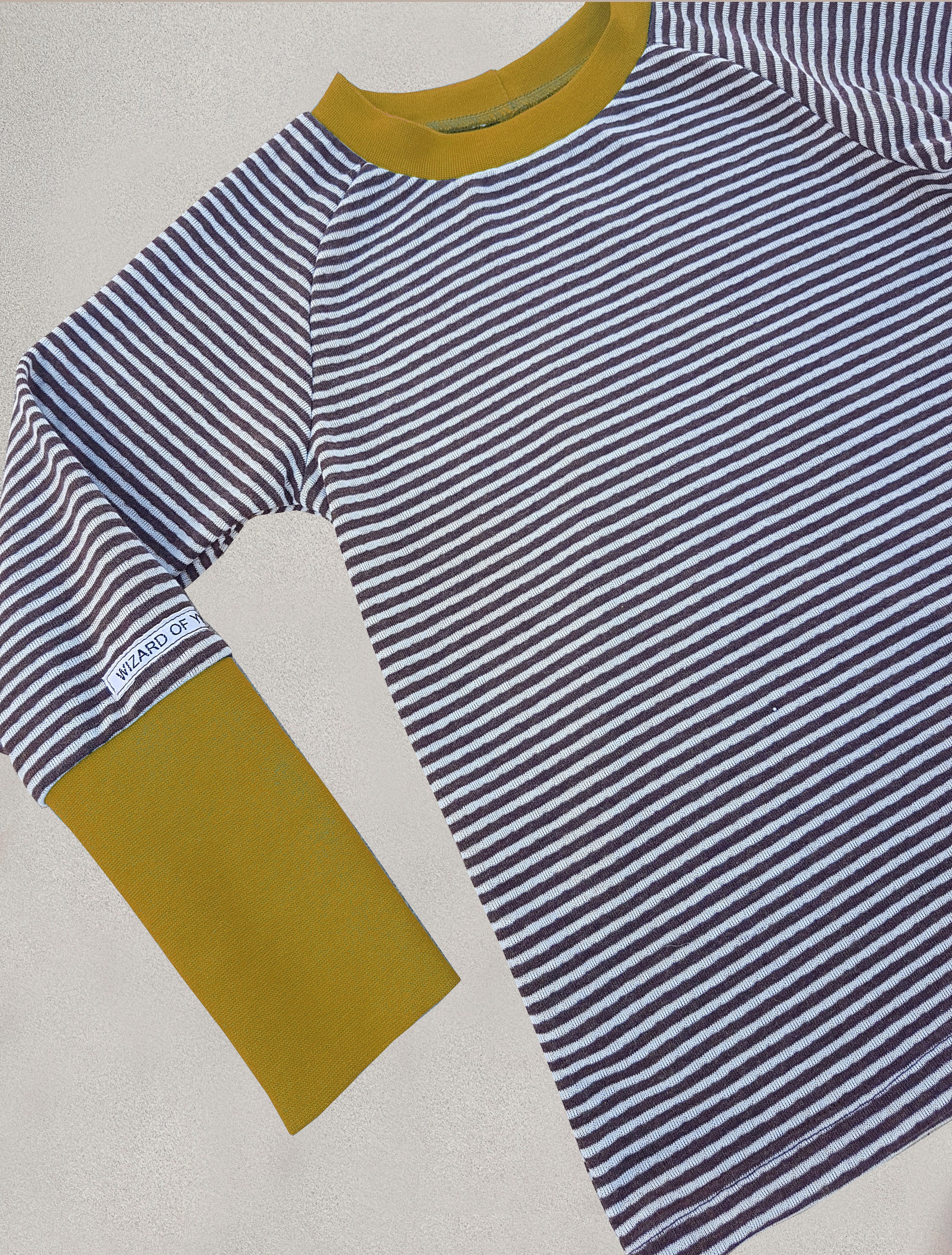Retro Ringlet Shirt Brown Mustard 