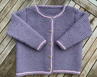 Traditional jacket for children made from pure virgin wool alpaca yarn - in your size and in your favorite color