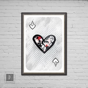 As de corazones, francés Naipes, corazón, Diseño de ilustración digital, símbolos eternos