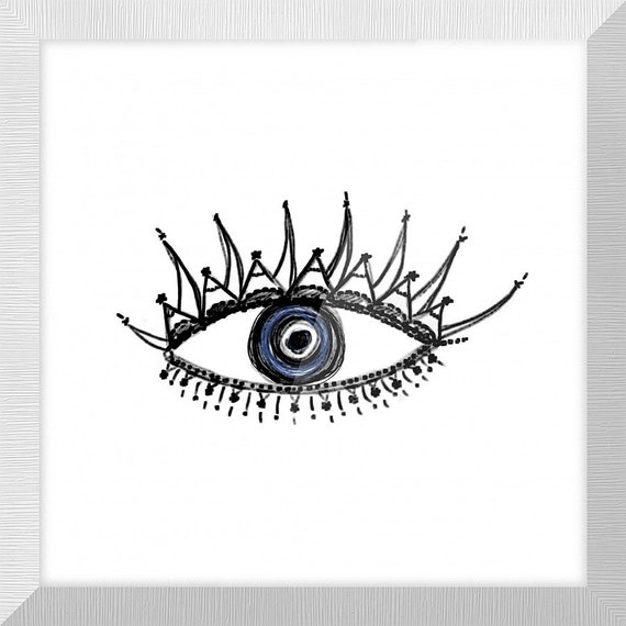 The Eye Goodluck Vibesoriginal Pen Drawing Printable Art Artwork To Complement Any Home Decor Style