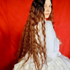 Wig Sisi Sissi Lace 100 cm long Empress Elisabeth curls middle parting wavy image 4