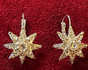 Boucles d'oreilles étoiles diamants, Sisi Sissi Sissy Impératrice Elisabeth Star