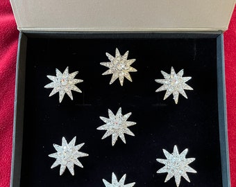 7 x diamond star hair clip hair clip Sisi Sissi Empress Elisabeth 8 or 10 points