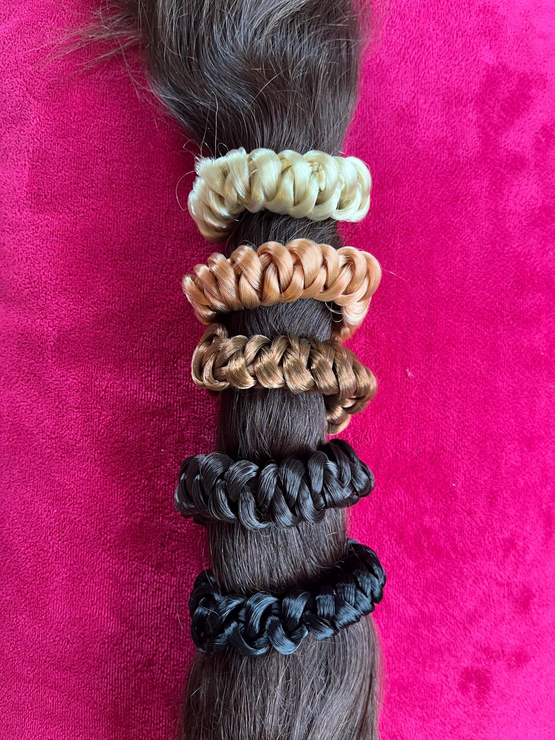 Haarband Kunsthaar Flechtzopf Zopf Haarschmuck Geflochten Haargummi