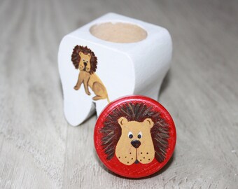 Milk tooth box, tooth fairy, hand-painted, personalized, box giraffe, tooth box with lion, letter from the tooth fairy, tooth fairy certificate, certificate