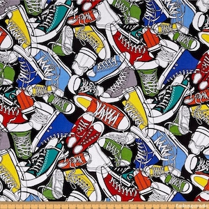 Sneakers, Turnschuhe - Back to School by Timeless Treasures