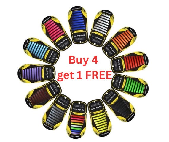 No Tie Silicone Shoe Laces BUY 4 GET 1 FREE more colors in the store for Kids Men Woman Sport Laces for Sneakers Free Shipping m