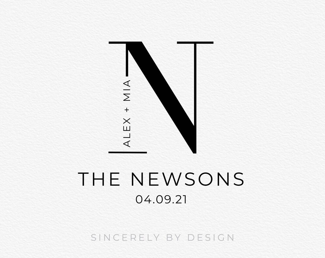 Semi Custom Digital Wedding Logo Wedding Monogram Modern Monogram - Etsy