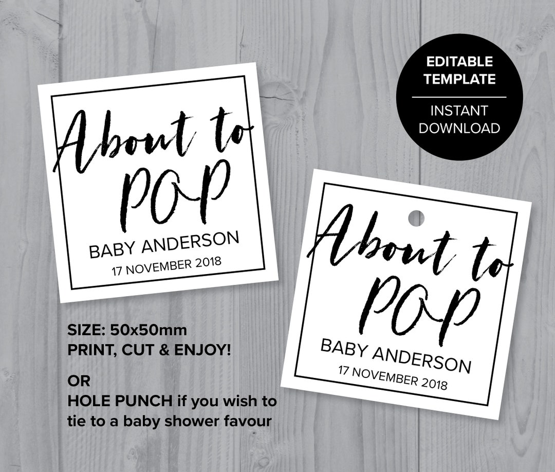 INSTANT DOWNLOAD Printable 'about to Pop' - Etsy