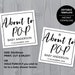 INSTANT DOWNLOAD Printable 'about to Pop' | Etsy