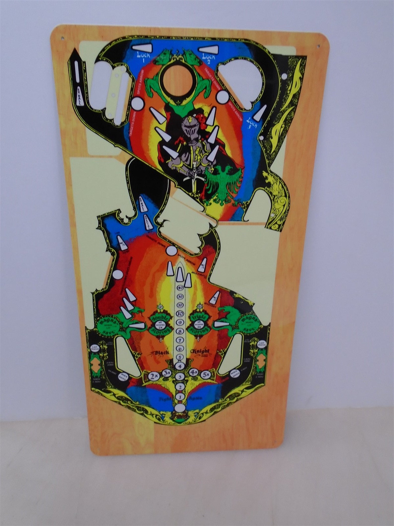 Williams Black Knight Pinball Playfield Metal ficha Etsy